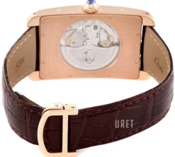 Tank Americaine X-Large Silverfärgad/Läder 31.4x52 mm