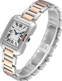 Tank Anglaise Silverfärgad/18 karat roséguld