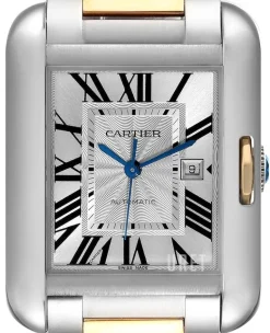 Tank Anglaise Silverfärgad/18 karat gult guld