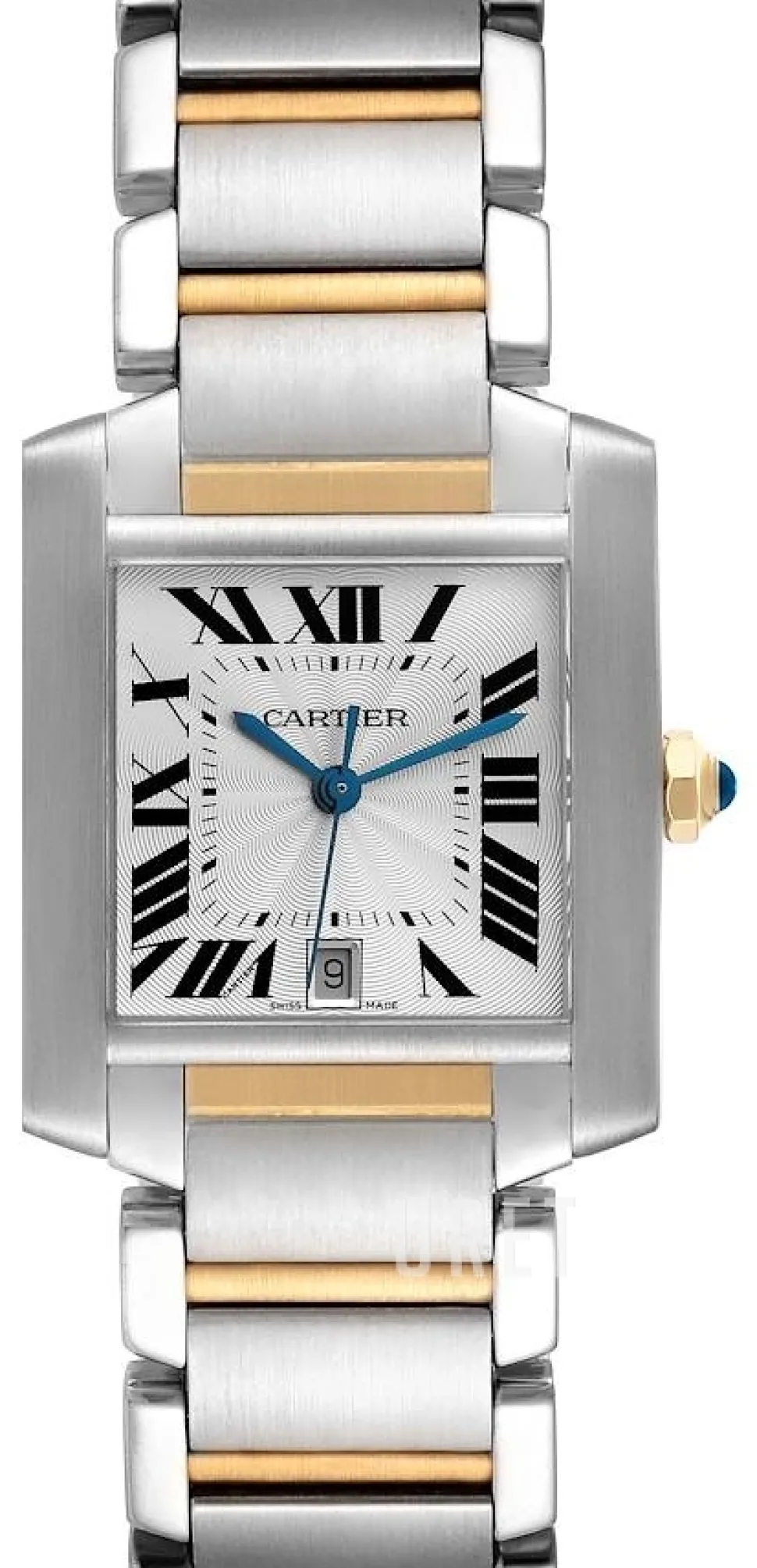 Tank Francaise Large Silverfärgad/Stål 36.5x28.15 mm