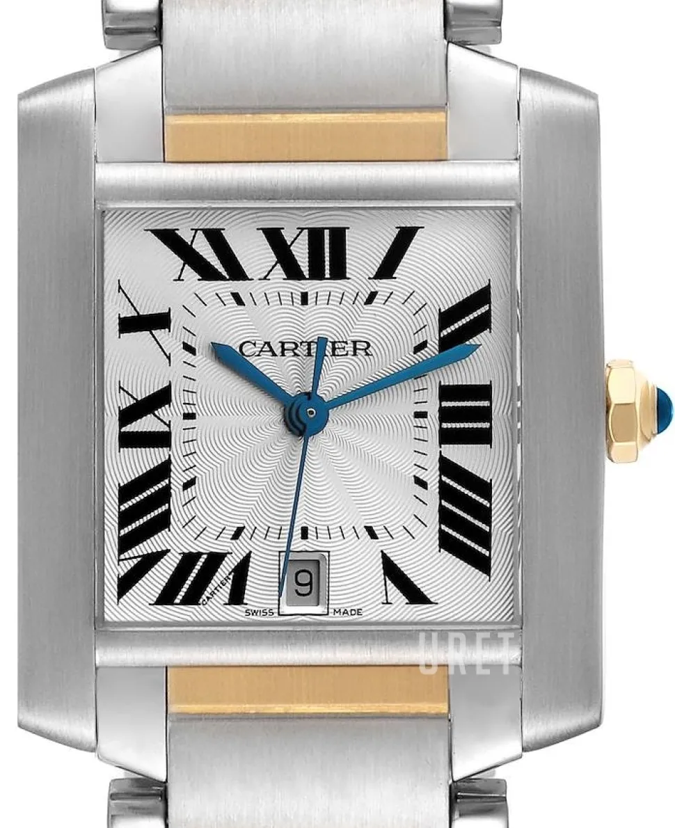 Tank Francaise Large Silverfärgad/Stål 36.5x28.15 mm