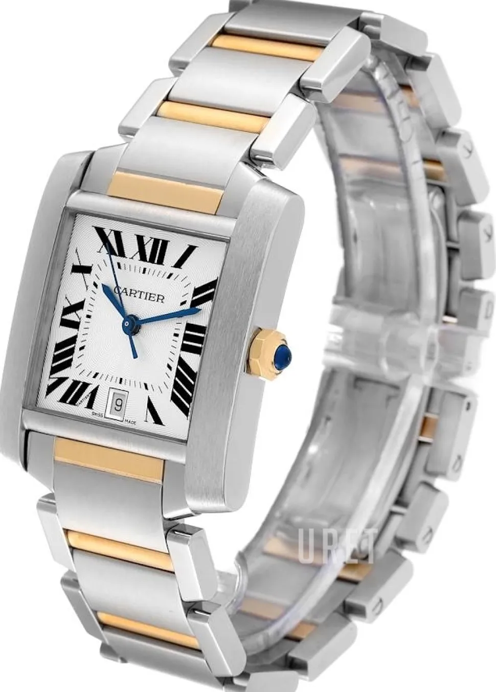 Tank Francaise Large Silverfärgad/Stål 36.5x28.15 mm