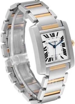 Tank Francaise Large Silverfärgad/Stål 36.5x28.15 mm