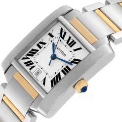 Tank Francaise Large Silverfärgad/Stål 36.5x28.15 mm