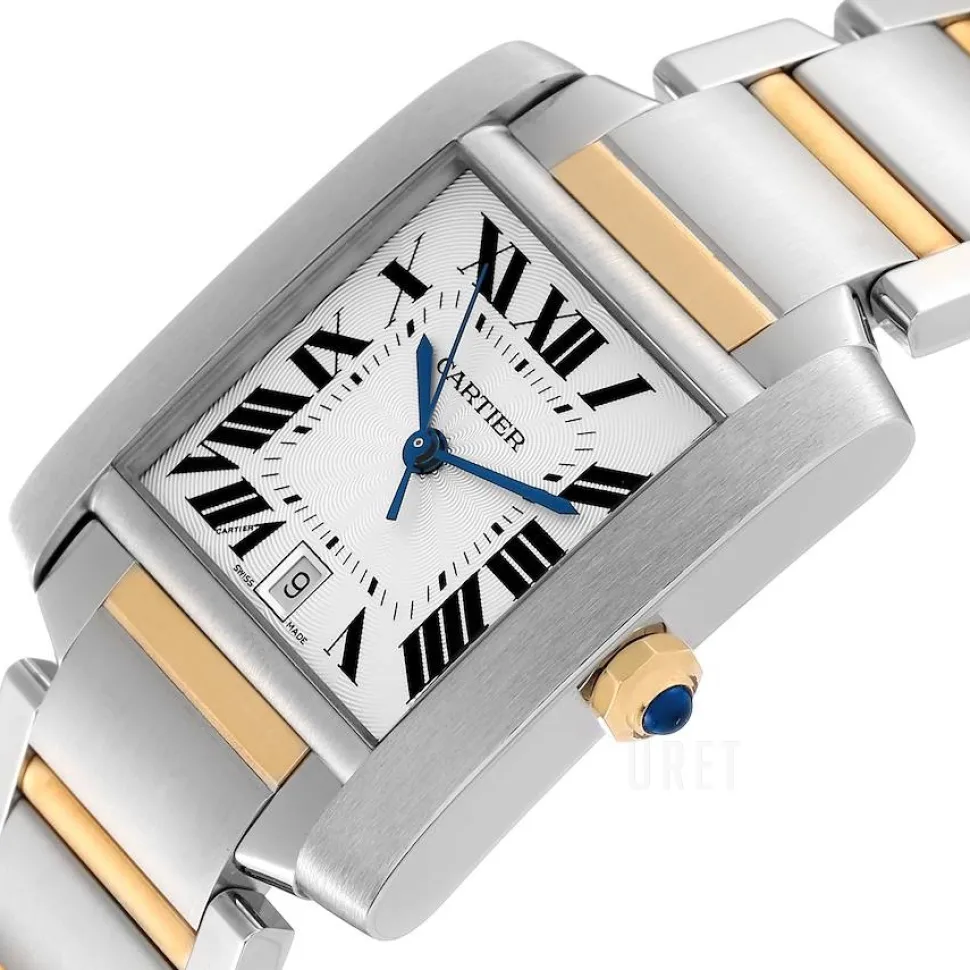 Tank Francaise Large Silverfärgad/Stål 36.5x28.15 mm