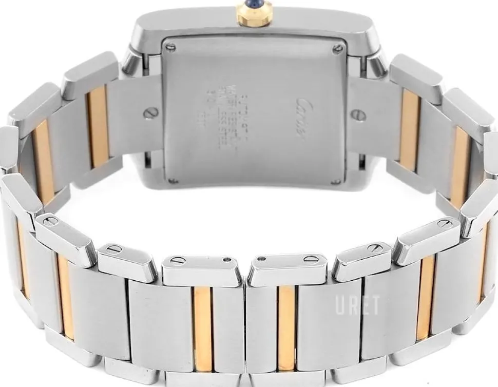 Tank Francaise Large Silverfärgad/Stål 36.5x28.15 mm