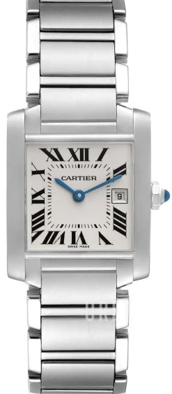 Tank Francaise Medium Silverfärgad/Stål 30.4x25.05 mm