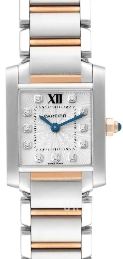 Tank Francaise Silverfärgad/18 karat roséguld