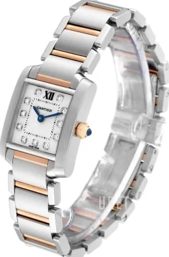 Tank Francaise Silverfärgad/18 karat roséguld