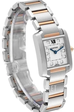 Tank Francaise Silverfärgad/18 karat roséguld