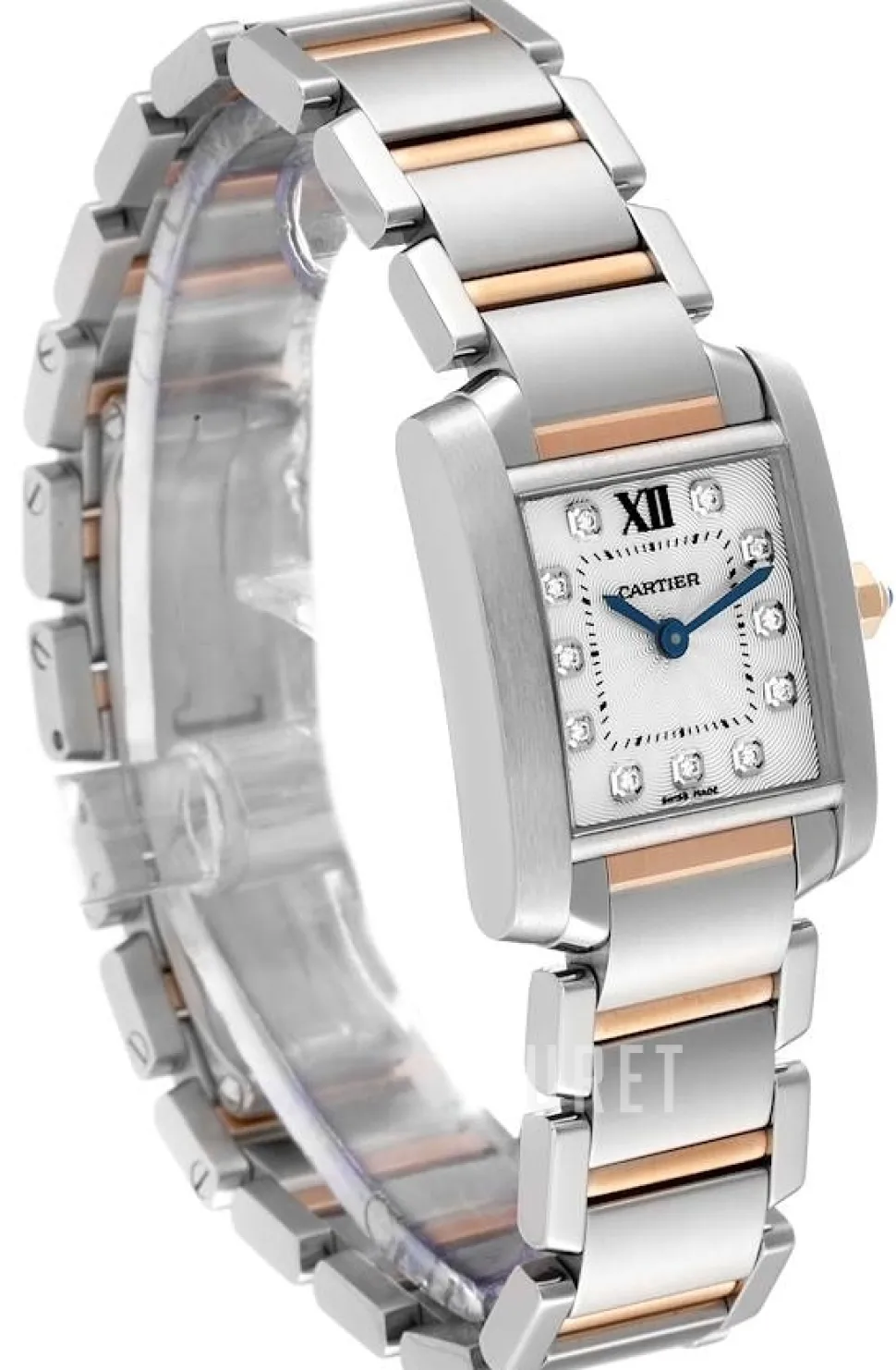 Tank Francaise Silverfärgad/18 karat roséguld