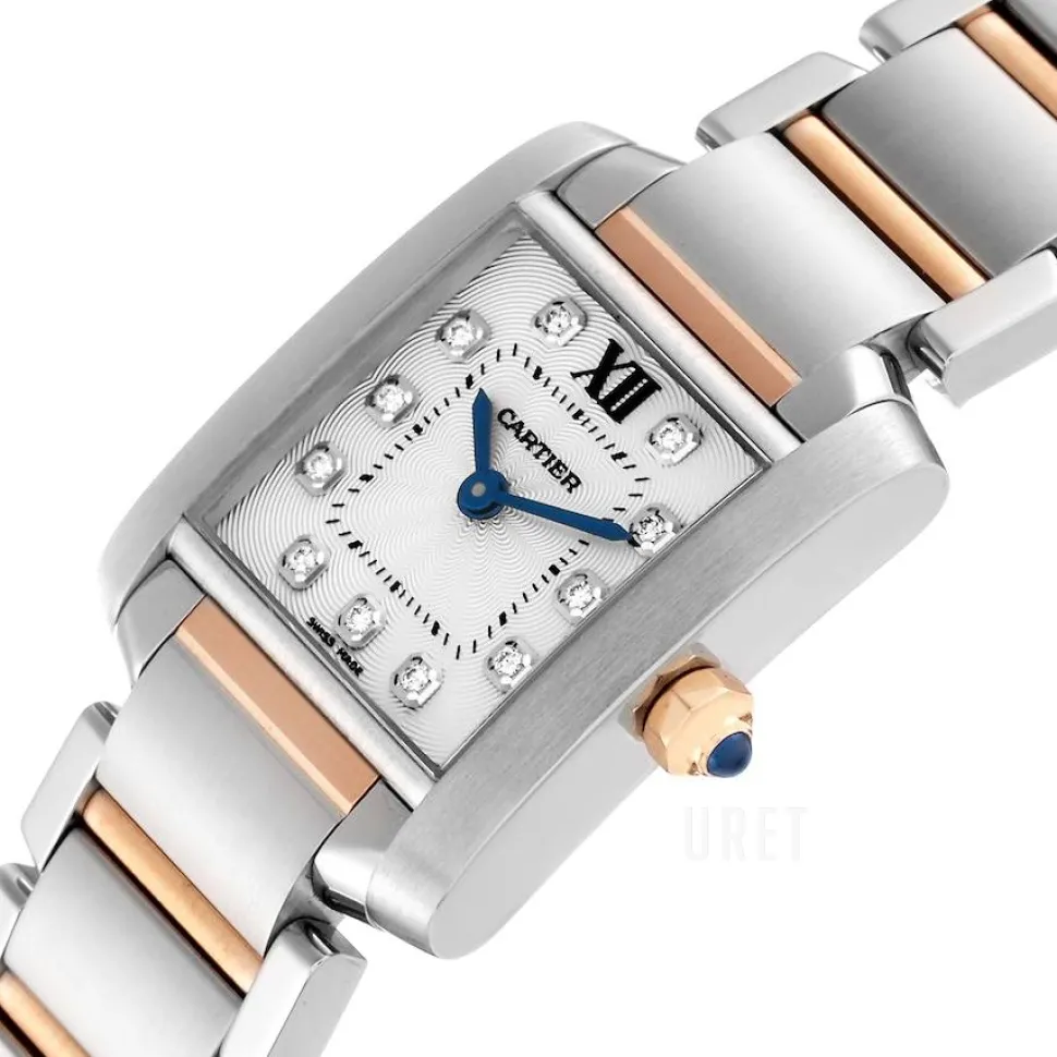 Tank Francaise Silverfärgad/18 karat roséguld