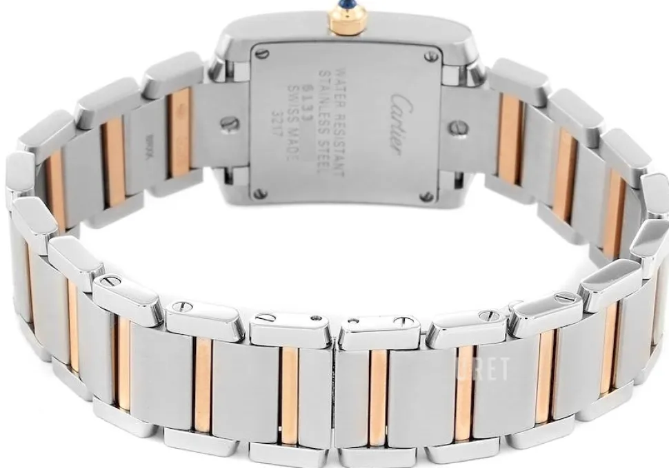 Tank Francaise Silverfärgad/18 karat roséguld