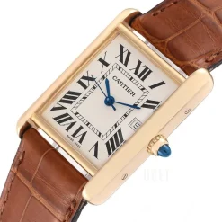 Tank Louis Silverfärgad/Läder 34x27 mm