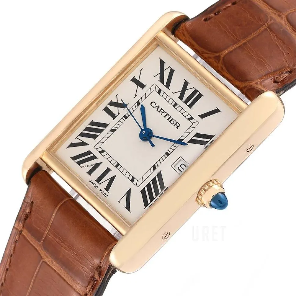 Tank Louis Silverfärgad/Läder 34x27 mm