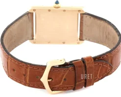 Tank Louis Silverfärgad/Läder 34x27 mm