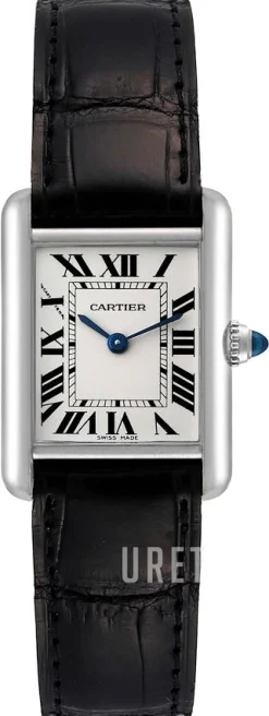 Tank Louis Silverfärgad/Läder 29x22 mm