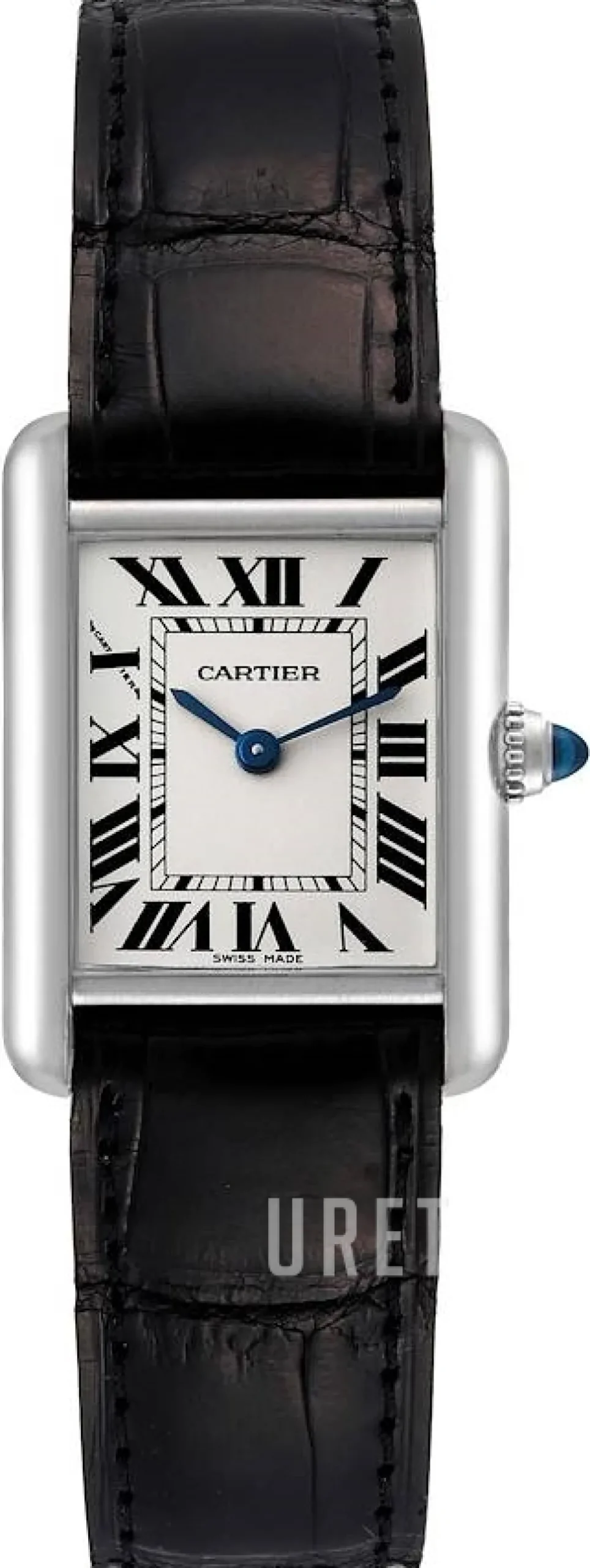 Tank Louis Silverfärgad/Läder 29x22 mm