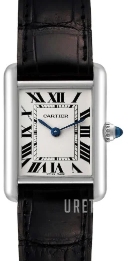 Tank Louis Silverfärgad/Läder 29x22 mm