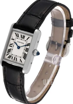 Tank Louis Silverfärgad/Läder 29x22 mm