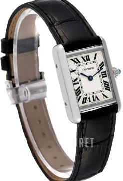 Tank Louis Silverfärgad/Läder 29x22 mm