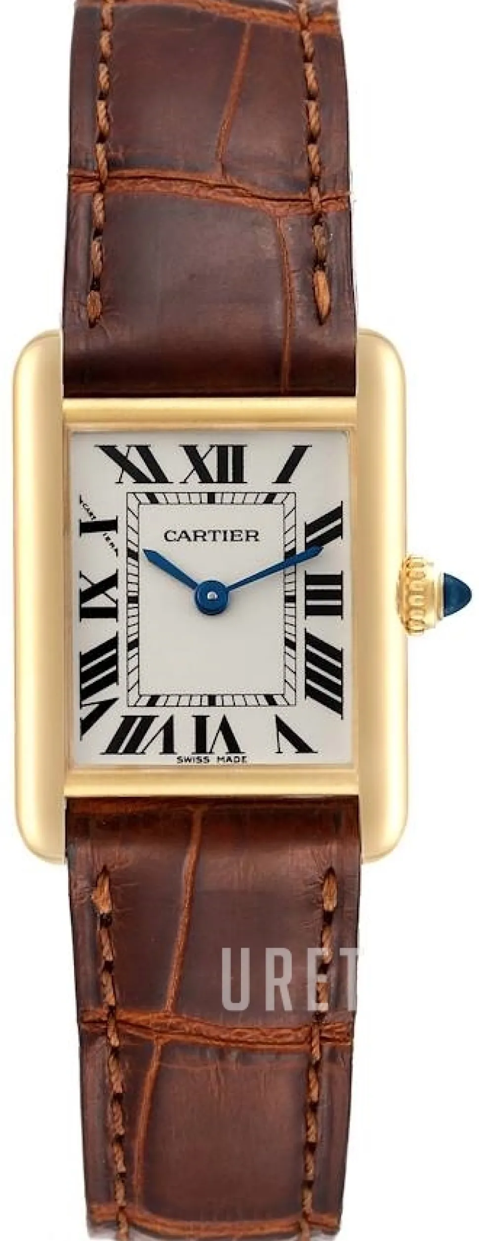 Tank Louis Silverfärgad/Läder 29.5x22 mm