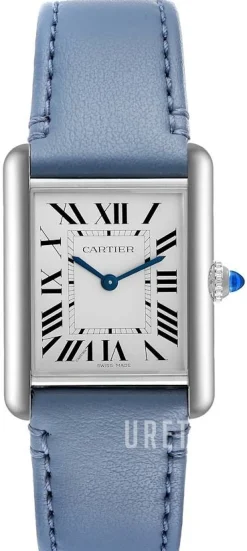 Tank Must Silverfärgad/Läder 33.7x25.5 mm