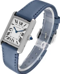 Tank Must Silverfärgad/Läder 33.7x25.5 mm