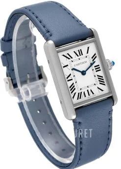 Tank Must Silverfärgad/Läder 33.7x25.5 mm