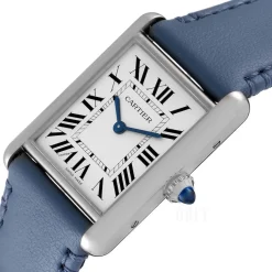 Tank Must Silverfärgad/Läder 33.7x25.5 mm