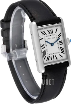 Tank Must Silverfärgad/Läder 33.7x25.5 mm