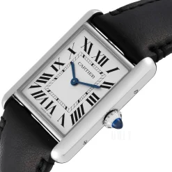 Tank Must Silverfärgad/Läder 33.7x25.5 mm