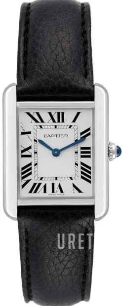 Tank Solo Silverfärgad/Läder 30x23 mm