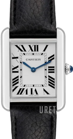 Tank Solo Silverfärgad/Läder 30x23 mm