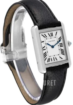 Tank Solo Silverfärgad/Läder 30x23 mm