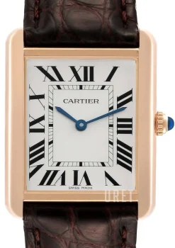 Tank Solo Silverfärgad/Läder 35x27.4 mm