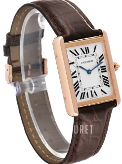 Tank Solo Silverfärgad/Läder 35x27.4 mm