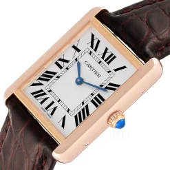 Tank Solo Silverfärgad/Läder 35x27.4 mm