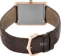 Tank Solo Silverfärgad/Läder 35x27.4 mm