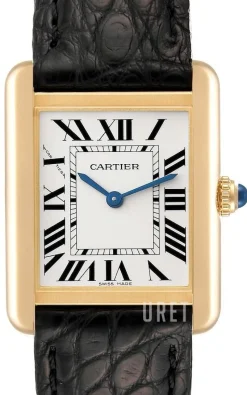 Tank Solo Small Silverfärgad/Läder 24.4x31 mm