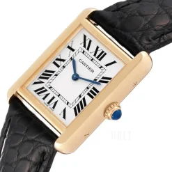 Tank Solo Small Silverfärgad/Läder 24.4x31 mm