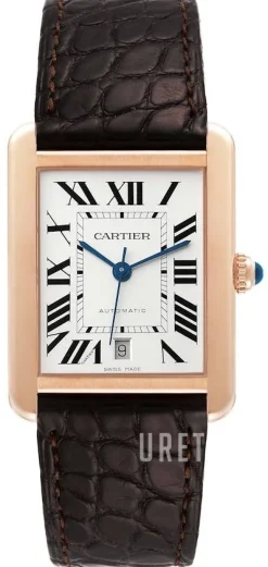 Tank Solo Vit/Läder 40.85x31 mm