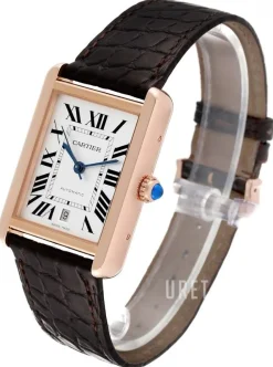 Tank Solo Vit/Läder 40.85x31 mm