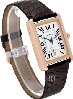 Tank Solo Vit/Läder 40.85x31 mm