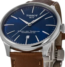 T-Classic Chemin Des Tourelles Blå/Läder Ø39 mm