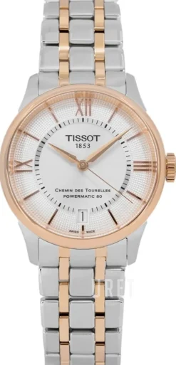 T-Classic Chemin Des Tourelles Silverfärgad/Roséguldstonat stål Ø34 mm