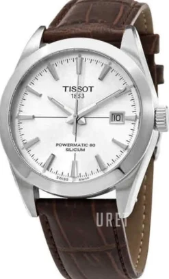 T-Classic Silverfärgad/Läder Ø40 mm