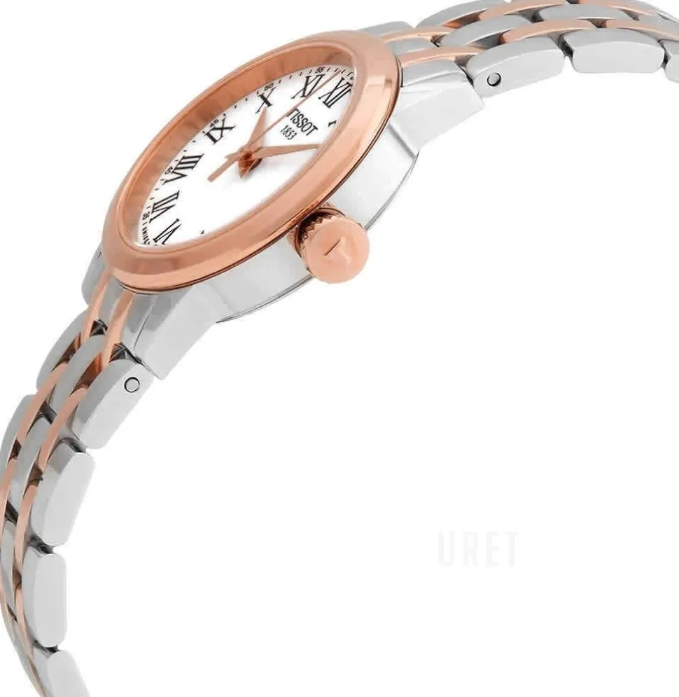 T-Classic Vit/Roséguldstonat stål Ø28 mm