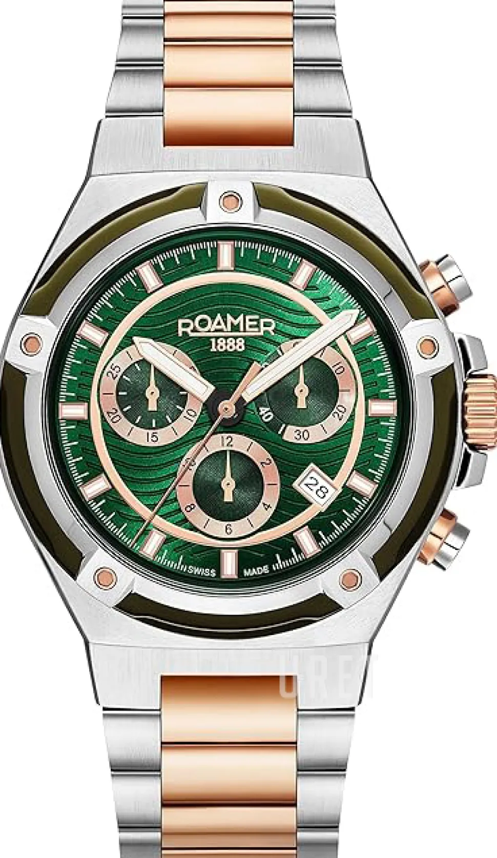 Tempomaster Grön/Roséguldstonat stål Ø42 mm