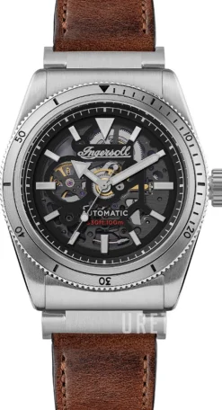 The Scovill Svart/Läder Ø43 mm